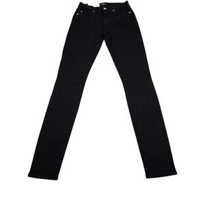 7 For All Mankind Women’s Mid Rise Gwenevere Skinny Jeans Size 23 Black Stretch